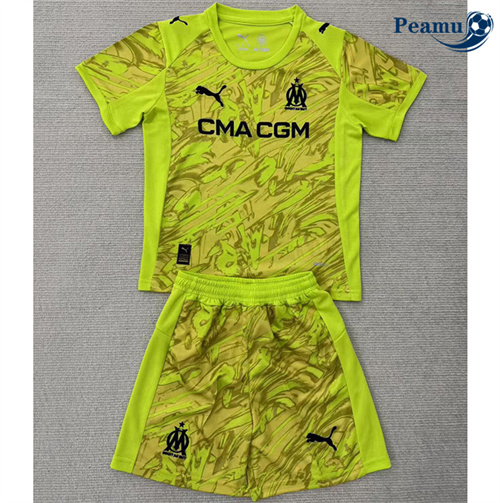Maillot foot Marseille Enfant Gardien de but Vert 2025-2026