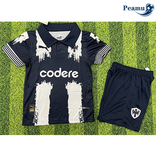 Maillot foot Monterrey Enfant Noir 2025-2026