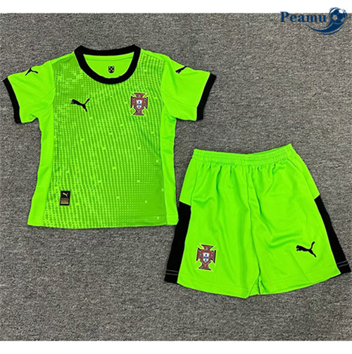 Maillot foot Portugal Enfant Gardien De But Vert 2025-2026