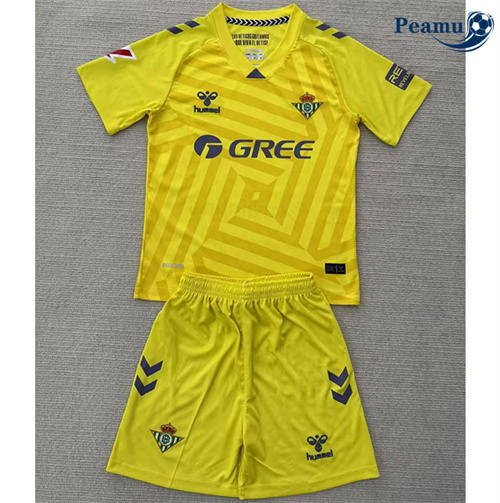 Maillot foot Real Betis Enfant Gardien de but Jaune 2025-2026