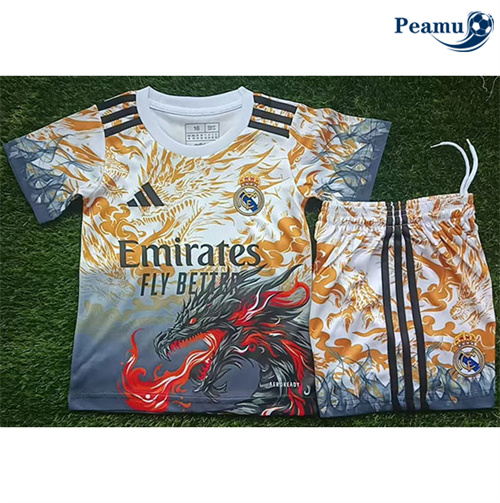 Maillot foot Real Madrid Enfant Noir Dragons 2025-2026