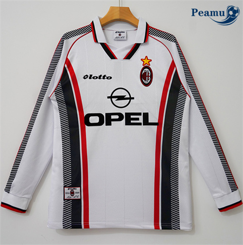 Maillot foot Rétro AC Milan Exterieur Manche Longue 1997-98