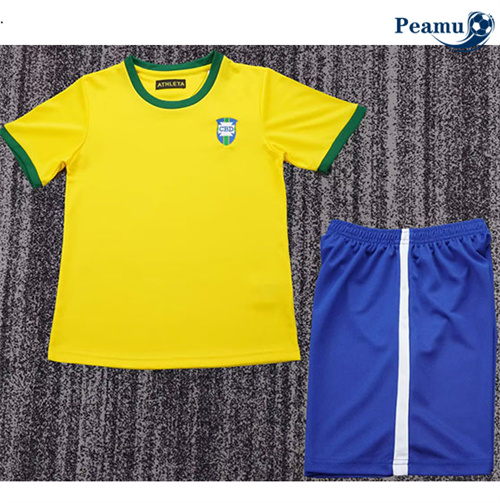 Maillot foot Rétro Bresil Enfant Domicile 1970