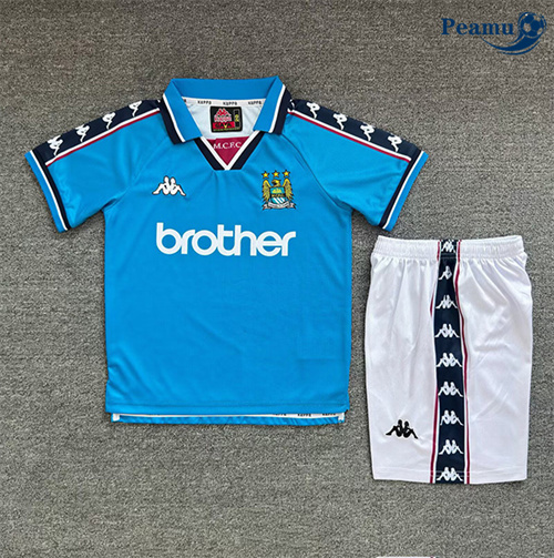 Maillot foot Rétro Manchester City Enfant Domicile 1997-98