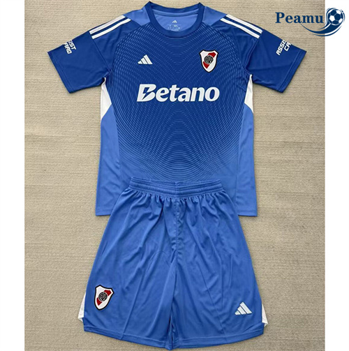 Maillot foot River Plate Enfant Gardien de but Bleu 2025-2026