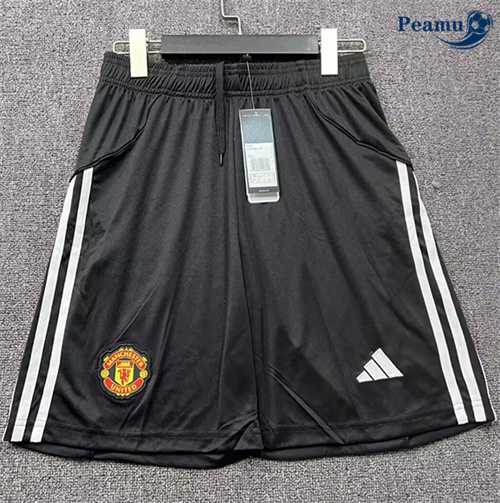 Maillot foot Shorts Manchester United Noir 2025-2026