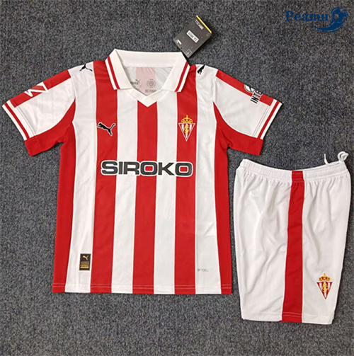 Maillot foot Sporting Gijon Enfant Domicile 2025-2026