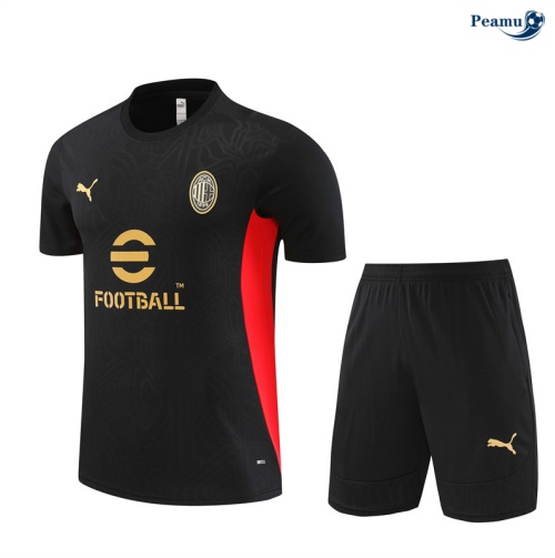 Kit Entrainement AC Milan Enfant + Shorts noir 2024