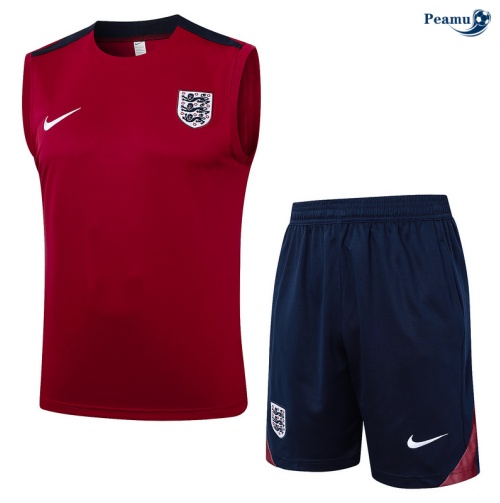 Kit Entrainement Angleterre Debardeur + Shorts rouge bordeaux 2024