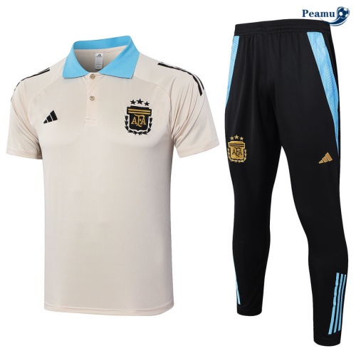 Kit Entrainement Argentine Polo + Pantalon jaune 2024