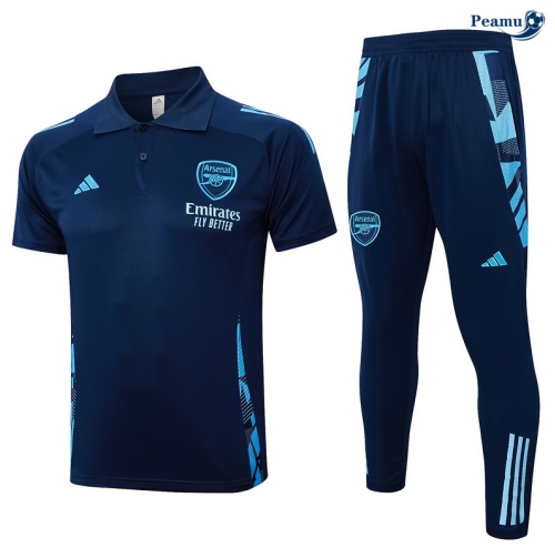 Kit Entrainement Arsenal Polo + Pantalon Bleu marine 2024