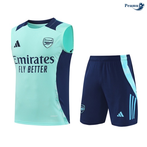 Kit Entrainement Arsenal Debardeur + Shorts Bleu 2024