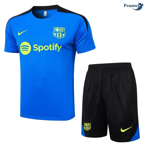 Kit Entrainement Barcelone + Shorts Bleu 2024
