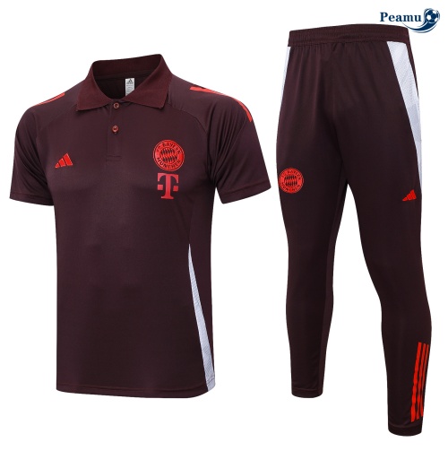 Kit Entrainement Bayern Munich Polo + Pantalon brun 2024