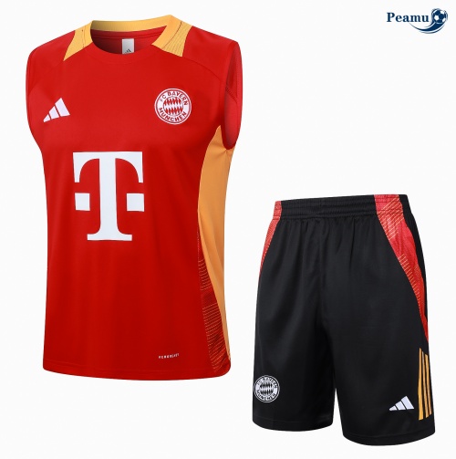 Kit Entrainement Bayern Munich Debardeur + Shorts rouge 2024