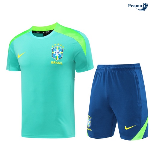 Kit Entrainement Brésil + Shorts vert 2024