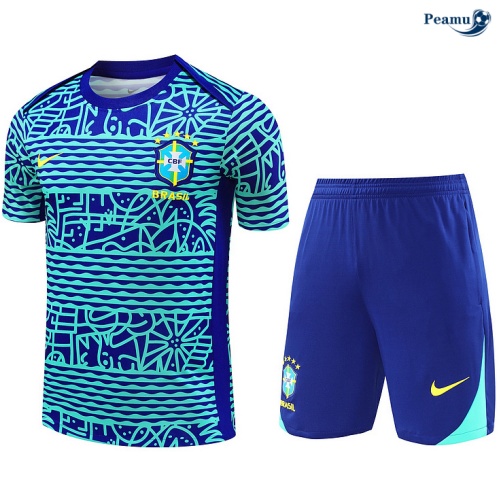 Kit Entrainement Brésil + Shorts bleu clair 2024