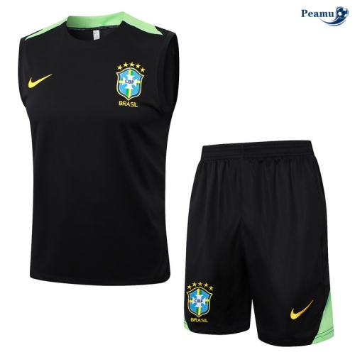 Kit Entrainement Brésil Debardeur + Shorts noir 2024