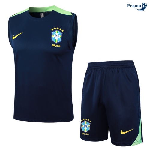 Kit Entrainement Brésil Debardeur + Shorts Bleu marine 2024