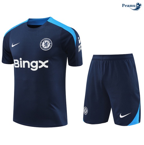 Kit Entrainement Chelsea + Shorts Bleu marine 2024