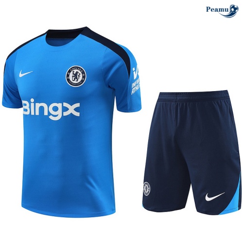 Kit Entrainement Chelsea + Shorts Bleu 2024
