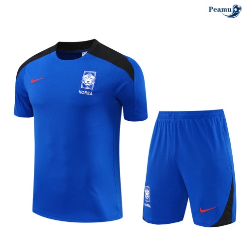 Kit Entrainement Corée Enfant + Shorts Bleu 2024