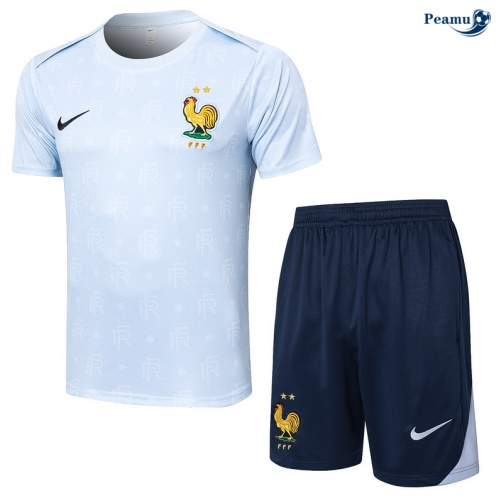Kit Entrainement France + Shorts bleu clair 2024