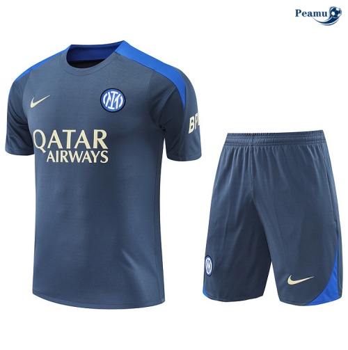 Kit Entrainement Inter Milan + Shorts Gris 2024