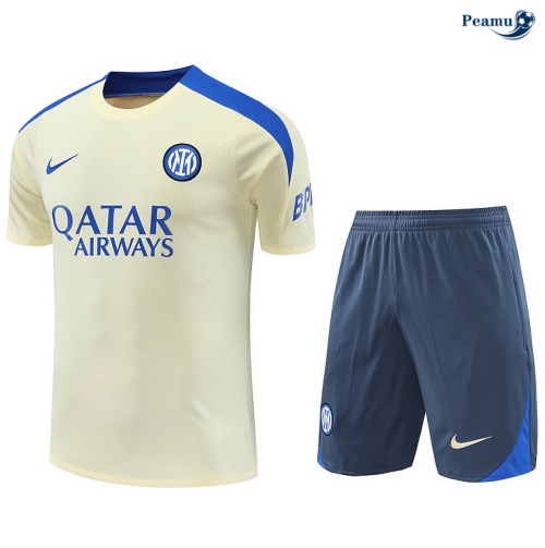 Kit Entrainement Inter Milan + Shorts jaune 2024