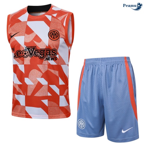 Kit Entrainement Inter Milan Debardeur + Shorts Orange 2024