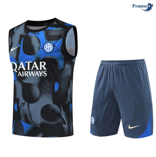Kit Entrainement Inter Milan Debardeur + Shorts Gris 2024
