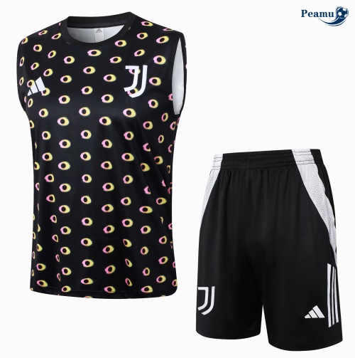 Kit Entrainement Juventus Debardeur + Shorts noir 2024