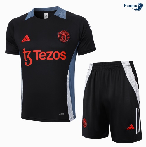 Kit Entrainement Manchester United + Shorts noir 2024