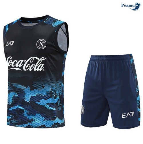 Kit Entrainement Naples Debardeur + Shorts Bleu 2024