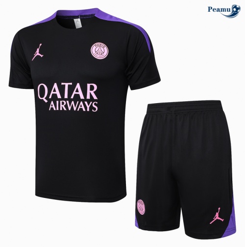 Kit Entrainement Paris PSG + Shorts noir 2024
