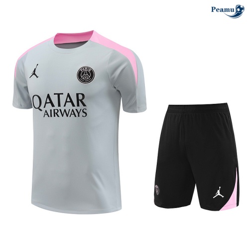 Kit Entrainement Paris PSG + Shorts Gris 2024