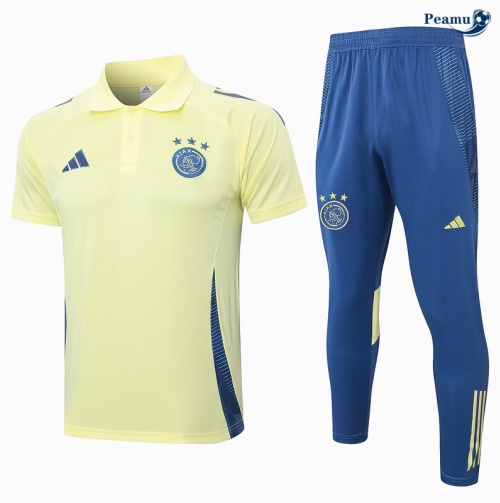 Kit Entrainement Paris PSG Polo + Pantalon jaune clair 2024