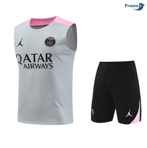 Kit Entrainement Paris PSG Debardeur + Shorts abricot 2024