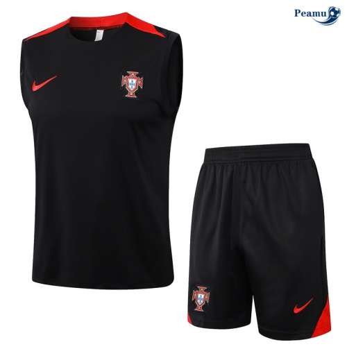 Kit Entrainement Portugal Debardeur + Shorts noir 2024