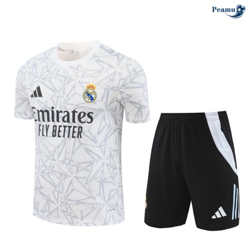 Kit Entrainement Real Madrid + Shorts Blanc 2024