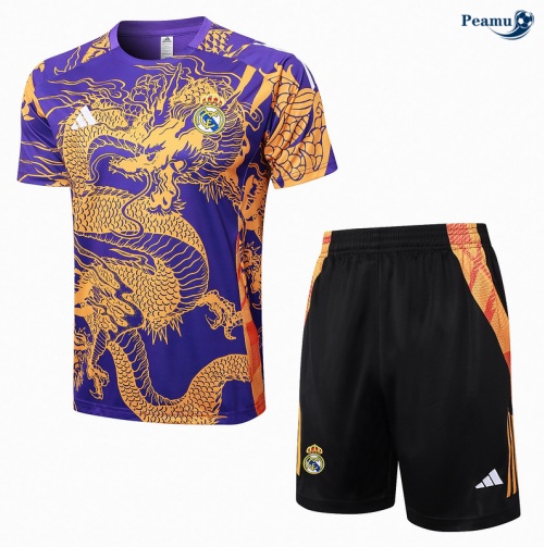Kit Entrainement Real Madrid + Shorts Violet 2024