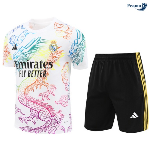 Kit Entrainement Real Madrid + Shorts Blanc 2024
