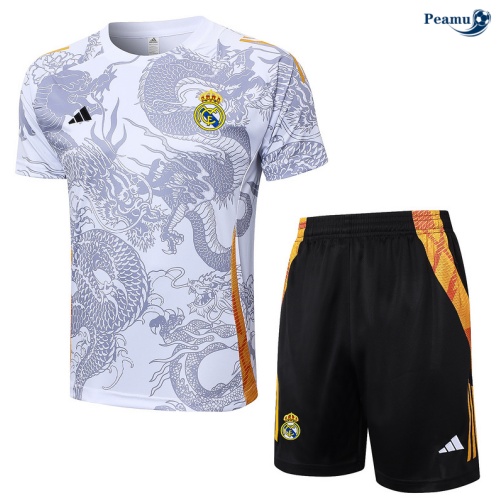 Kit Entrainement Real Madrid + Shorts Blanc 2024