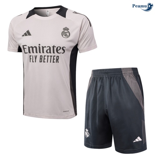 Kit Entrainement Real Madrid + Shorts Gris 2024