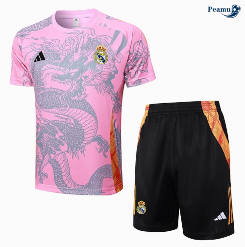 Kit Entrainement Real Madrid + Shorts rose 2024