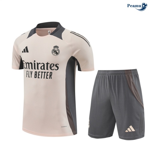 Kit Entrainement Real Madrid + Shorts abricot 2024