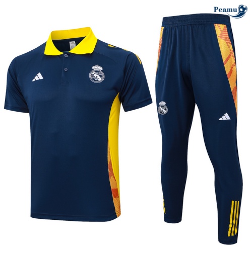 Kit Entrainement Real Madrid Polo + Pantalon Bleu marine 2024