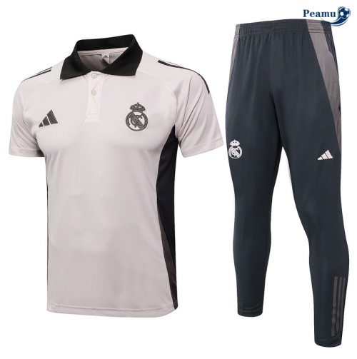 Kit Entrainement Real Madrid Polo + Pantalon Gris 2024