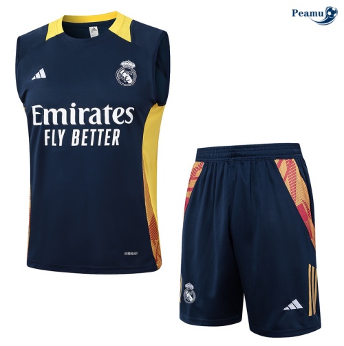 Kit Entrainement Real Madrid Debardeur + Shorts Bleu marine 2024