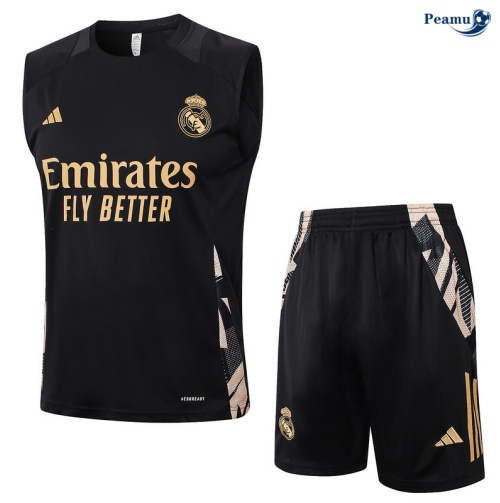 Kit Entrainement Real Madrid Debardeur + Shorts noir 2024